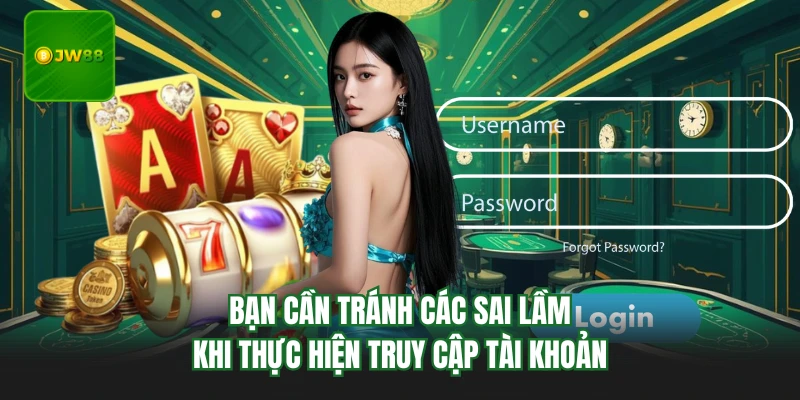 Bạn cần tránh các sai lầm khi thực hiện truy cập tài khoản